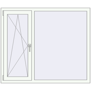 Купити Вікна 1400x1180 мм REHAU Euro 60 Білий (RAL 9016) з двох сторін