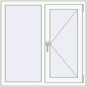 Купити Вікна 1000x1000 мм REHAU SYNEGO MD Білий (RAL 9016) з двох сторін