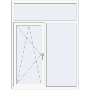 Купити Вікна 1300x1700 мм REHAU SYNEGO MD ANTHRACITE_GREY_STRUKTURAL ззовні
