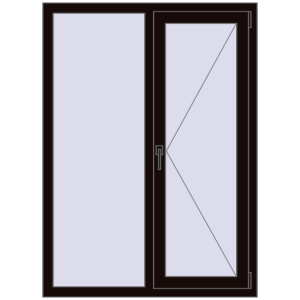 Купити Вікна 1050x1440 мм REHAU Euro 60 BLACK_BROWN з двох сторін