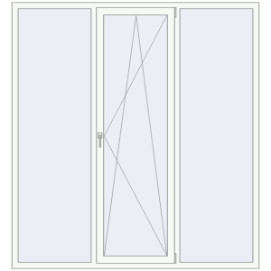 Металопластикове вікно 2000x2150 мм Тристулкове (комплектація: За замовчуванням). Вид зсередини Купити Вікна 2000x2150 мм REHAU Euro 60