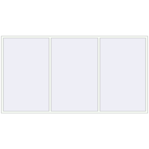 Металопластикове вікно 3600x1900 мм Тристулкове (комплектація: За замовчуванням). Вид зсередини Купити Вікна 3600x1900 мм REHAU Euro 60 Білий (RAL 9016) з двох сторін