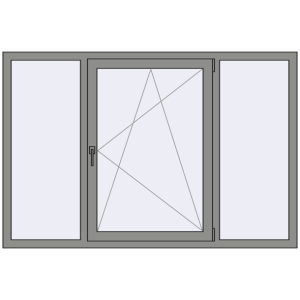 Купити Вікна 1800x1200 мм Altest Pony 375 RAL 9007 Grey aluminium з двох сторін