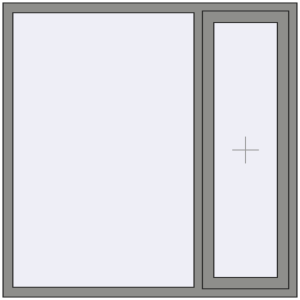 Купити Вікна 1500x1500 мм Altest Pony 375 RAL 9007 Grey aluminium з двох сторін