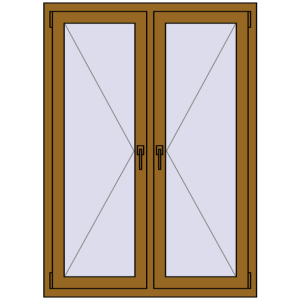 Купити Вікна 1050x1450 мм REHAU Euro 70 LIGHT_OAK з двох сторін