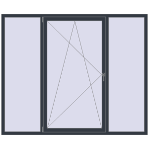 Купити Вікна 2180x1800 мм REHAU Euro 60 ANTHRACITE_GREY_STRUKTURAL з двох сторін