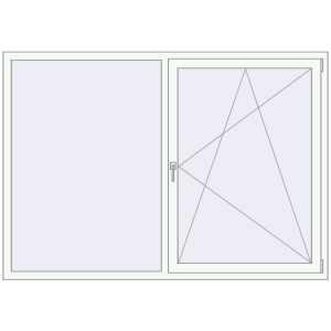 Алюмінієве вікно 2000x1400 мм Двостулкове (комплектація: За замовчуванням). Вид зсередини Купити Вікна 2000x1400 мм Altest Pony 375 RAL 9016 Traffic white з двох сторін