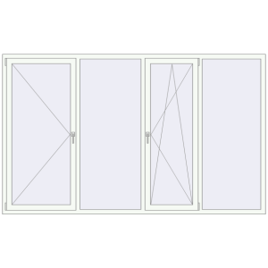 Купити Вікна 2800x1700 мм REHAU Brillant-Design Білий (RAL 9016) з двох сторін