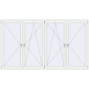 Купити Вікна 3000x1700 мм REHAU Euro 70 Білий (RAL 9016) з двох сторін