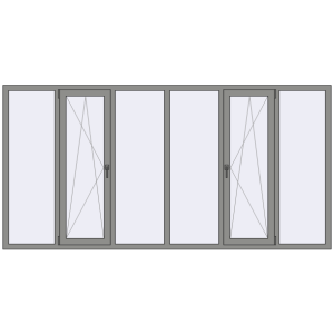 Купити Вікна 3000x1500 мм Altest Pony 375 RAL 9007 Grey aluminium з двох сторін