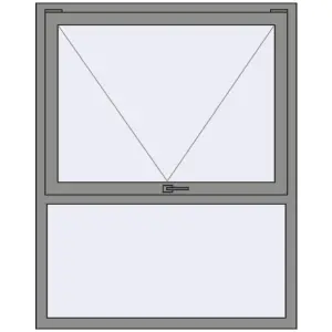 Купити Вікна 1200x1500 мм Altest Pony 375 RAL 9007 Grey aluminium з двох сторін