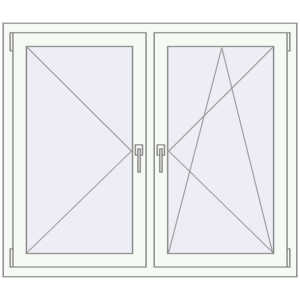 Купити Вікна 1330x1110 мм REHAU Euro 70 Білий (RAL 9016) з двох сторін