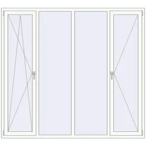 Купити Вікна 2200x2000 мм REHAU Euro 70 Білий (RAL 9016) з двох сторін