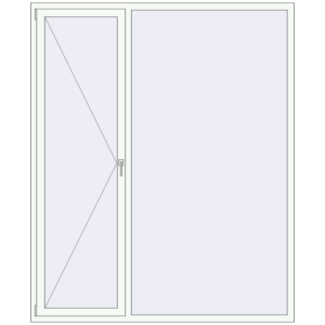 Купити Вікна 1900x2300 мм REHAU Euro 70 Білий (RAL 9016) з двох сторін