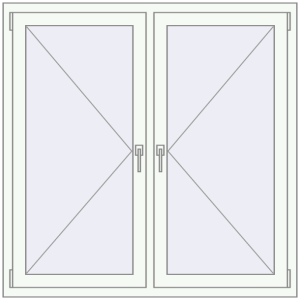 Купити Вікна 1300x1300 мм REHAU Euro 60 RAL 9017 Traffic black ззовні