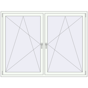 Купити Вікна 1850x1400 мм REHAU Euro 60 Білий (RAL 9016) з двох сторін