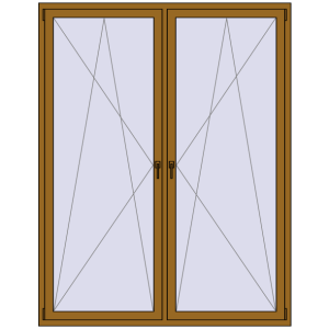Купити Вікна 1740x2230 мм REHAU Euro 70 LIGHT_OAK з двох сторін