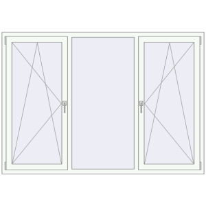 Купити Вікна 2040x1430 мм REHAU Euro 60 Білий (RAL 9016) з двох сторін