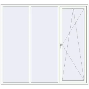 Купити Вікна 2220x2030 мм REHAU Euro 60 Білий (RAL 9016) з двох сторін