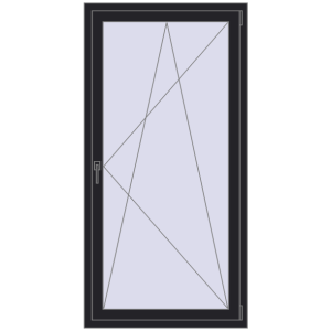 Купити Вікна 850x1800 мм REHAU Euro 70 BLACK_ULTI-MATT з двох сторін