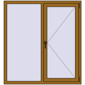 Купити Вікна 1300x1400 мм REHAU Euro 70 LIGHT_OAK з двох сторін