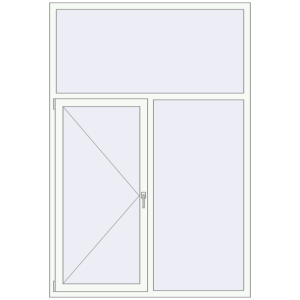Купити Вікна 1500x2200 мм REHAU Euro 70 Білий (RAL 9016) з двох сторін
