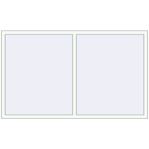 Металопластикове вікно 2000x1200 мм Двостулкове (комплектація: Преміум). Вид зсередини Купити Вікна 2000x1200 мм REHAU Euro 60