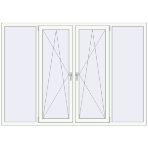 Купити Вікна 2200x1550 мм REHAU Euro 70 Білий (RAL 9016) з двох сторін