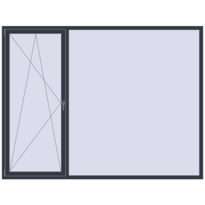 Металопластикове вікно 2630x2005 мм Двостулкове (комплектація: Базова). Вид зсередини Купити Вікна 2630x2005 мм REHAU SYNEGO MD