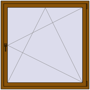 Купити Вікна 1350x1350 мм REHAU Euro 60 GOLDEN OAK з двох сторін