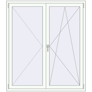 Купити Вікна 1400x1600 мм REHAU Euro 60 Білий (RAL 9016) з двох сторін