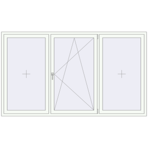 Купити Вікна 2500x1450 мм REHAU Euro 60 Білий (RAL 9016) з двох сторін