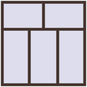 Купити Вікна 1500x1500 мм Altest Pony 375 RAL 8017 Chocolate brown з двох сторін