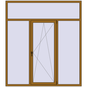 Купити Вікна 2000x2250 мм REHAU SYNEGO MD LIGHT_OAK з двох сторін
