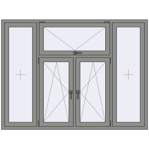 Купити Вікна 2000x1500 мм Altest Pony 375 RAL 9007 Grey aluminium з двох сторін