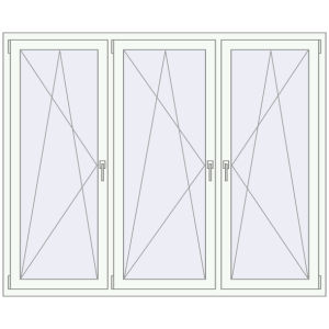 Купити Вікна 1900x1550 мм REHAU Euro 70 Білий (RAL 9016) з двох сторін