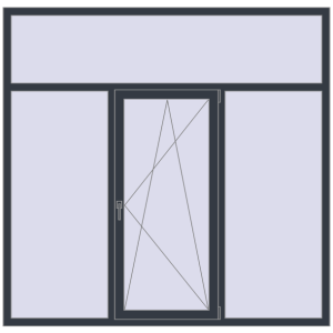 Купити Вікна 2050x2000 мм REHAU Euro 60 ANTHRACITE_GREY_STRUKTURAL з двох сторін