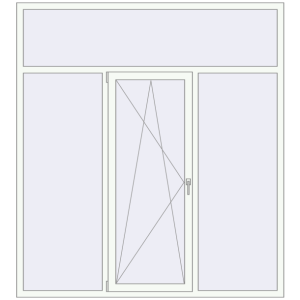 Купити Вікна 2000x2200 мм REHAU SYNEGO MD Білий (RAL 9016) з двох сторін