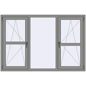 Купити Вікна 1800x1200 мм Altest Pony 375 RAL 9007 Grey aluminium з двох сторін