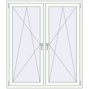 Купити Вікна 1300x1500 мм REHAU Brillant-Design Білий (RAL 9016) з двох сторін