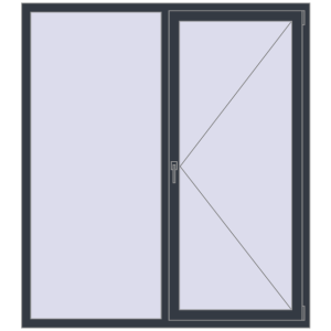 Купити Вікна 1600x1800 мм REHAU SYNEGO MD ANTHRACITE_GREY_STRUKTURAL з двох сторін