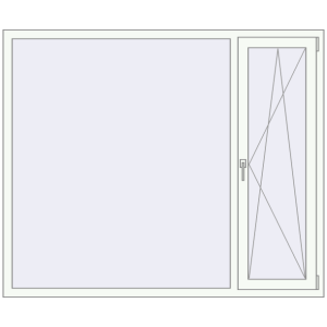 Купити Вікна 1800x1500 мм REHAU Brillant-Design Білий (RAL 9016) з двох сторін