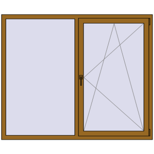 Купити Вікна 1750x1450 мм REHAU Euro 60 LIGHT_OAK з двох сторін