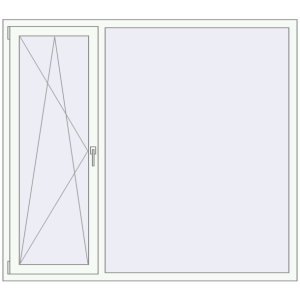 Купити Вікна 1800x1600 мм REHAU Euro 60 GOLDEN OAK ззовні