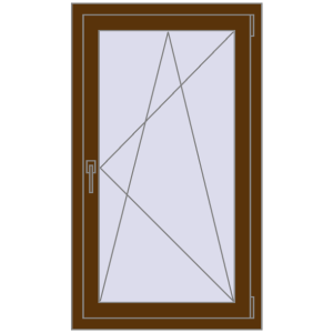 Купити Вікна 700x1200 мм REHAU Euro 70 WALNUT з двох сторін