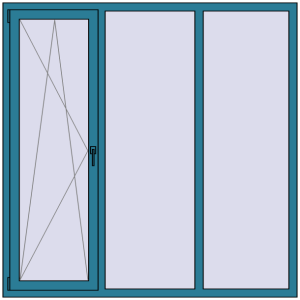 Купити Вікна 1800x1800 мм REHAU Brillant-Design BRILLIANT_BLUE з двох сторін