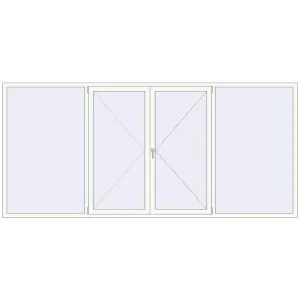Купити Вікна 3500x1600 мм REHAU Euro 70 Білий (RAL 9016) з двох сторін
