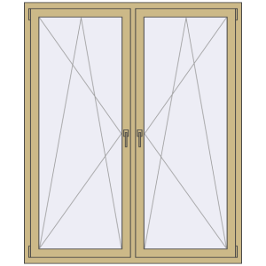 Купити Вікна 1500x1800 мм Altest Pony 375 RAL 1000 Green beige з двох сторін