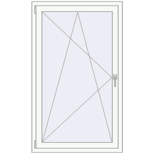 Алюмінієве вікно 900x1500 мм Одностулкове (комплектація: Базова). Вид зсередини Купити Вікна 900x1500 мм Altest Pony 375