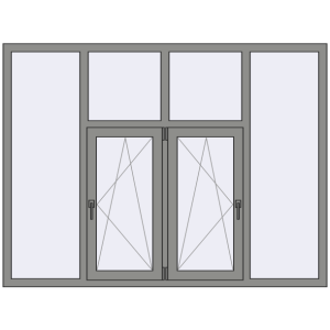 Купити Вікна 2000x1500 мм Altest Pony 375 RAL 9007 Grey aluminium з двох сторін
